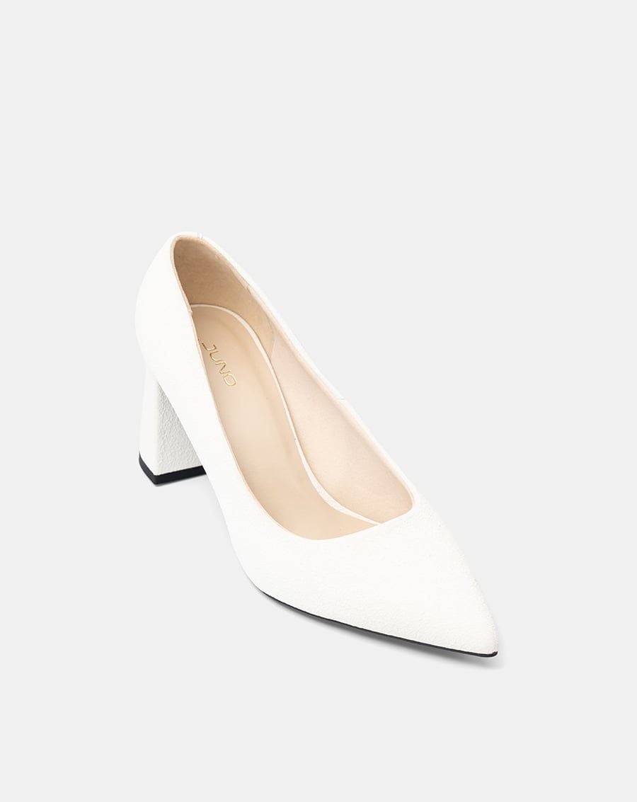  Giày Cao Gót Pump Gót Trụ Mũi Nhọn 