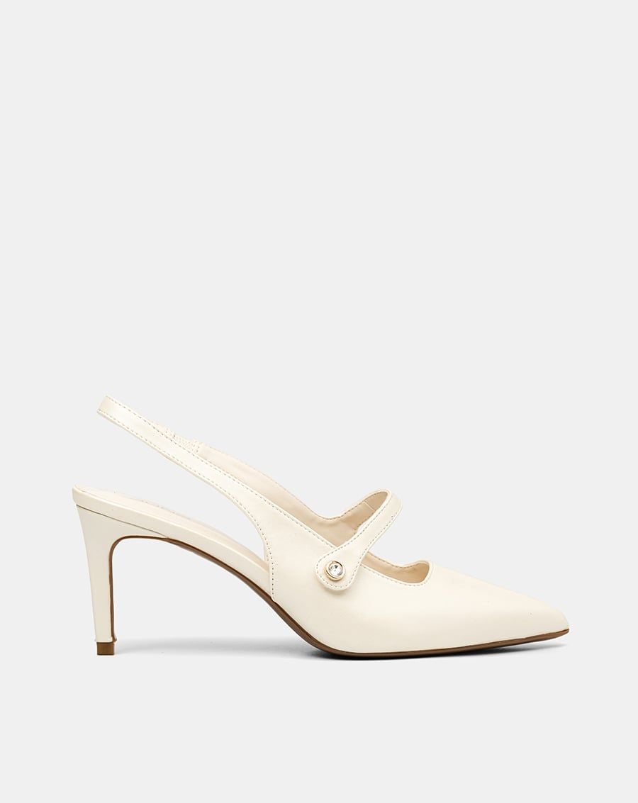  Giày Cao Gót Quai Mary Jane Khoá Đá 