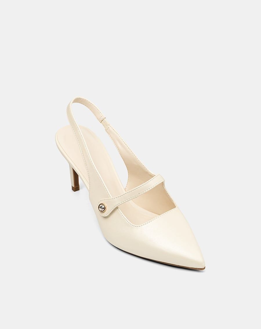  Giày Cao Gót Quai Mary Jane Khoá Đá 