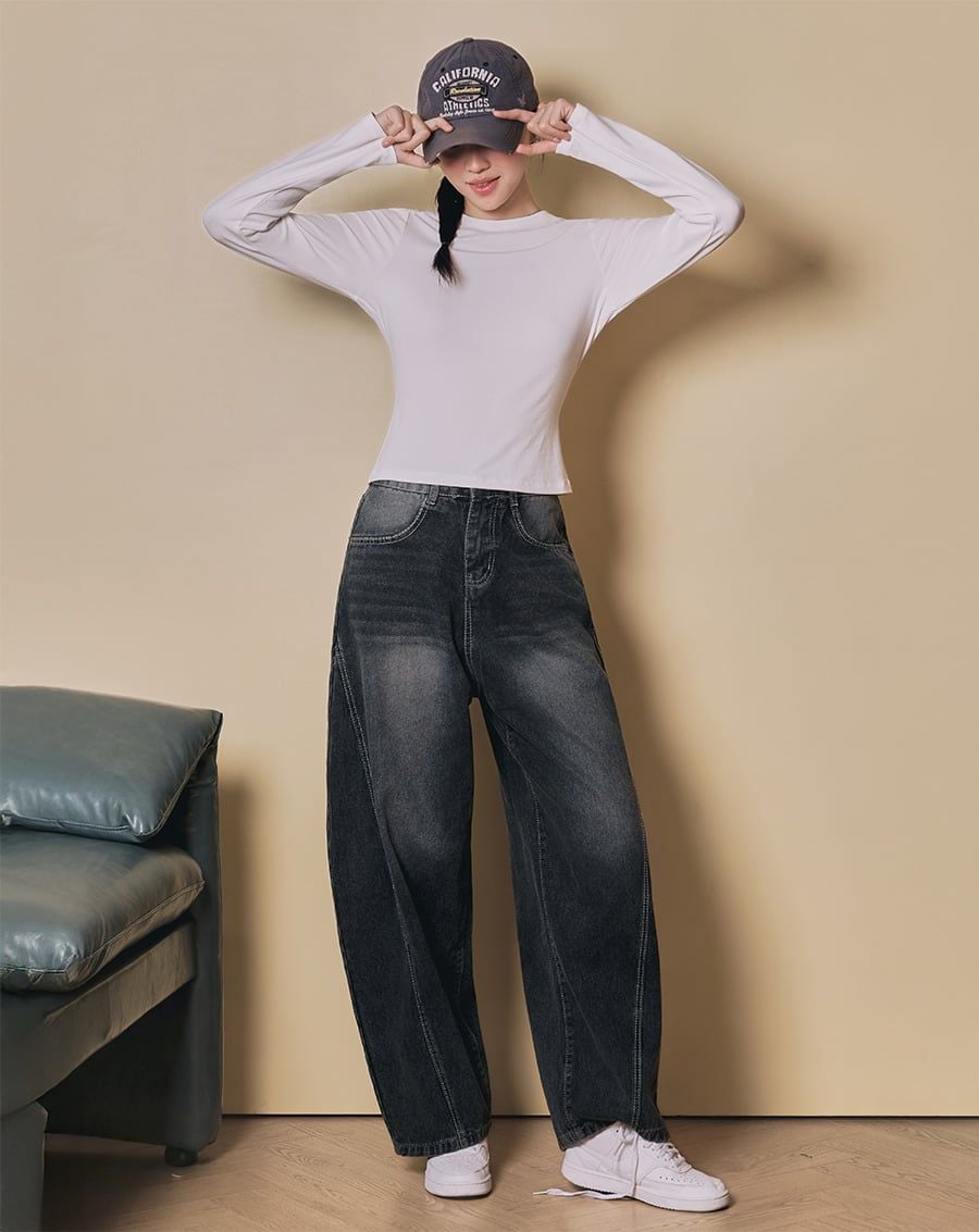  Áo thun form slim-fit tay dài 