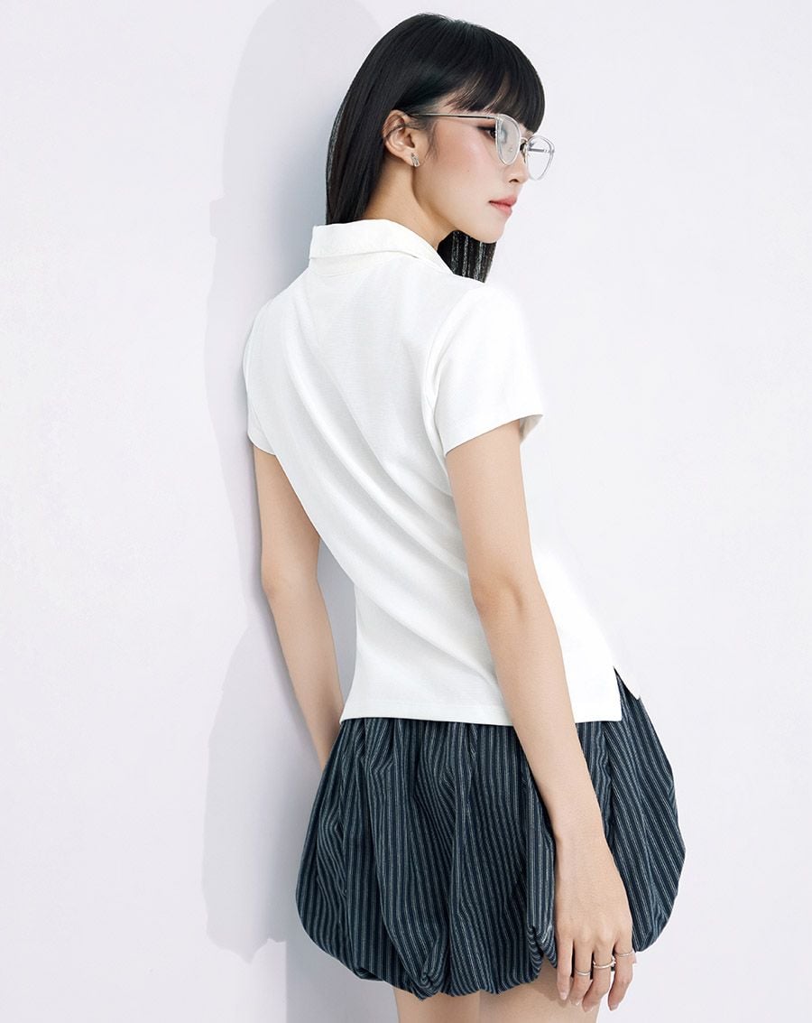  Áo thun polo phối viền 