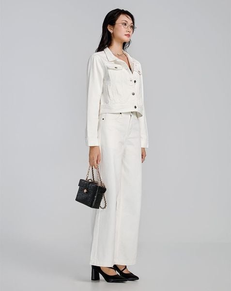 Quần dài denim ống rộng