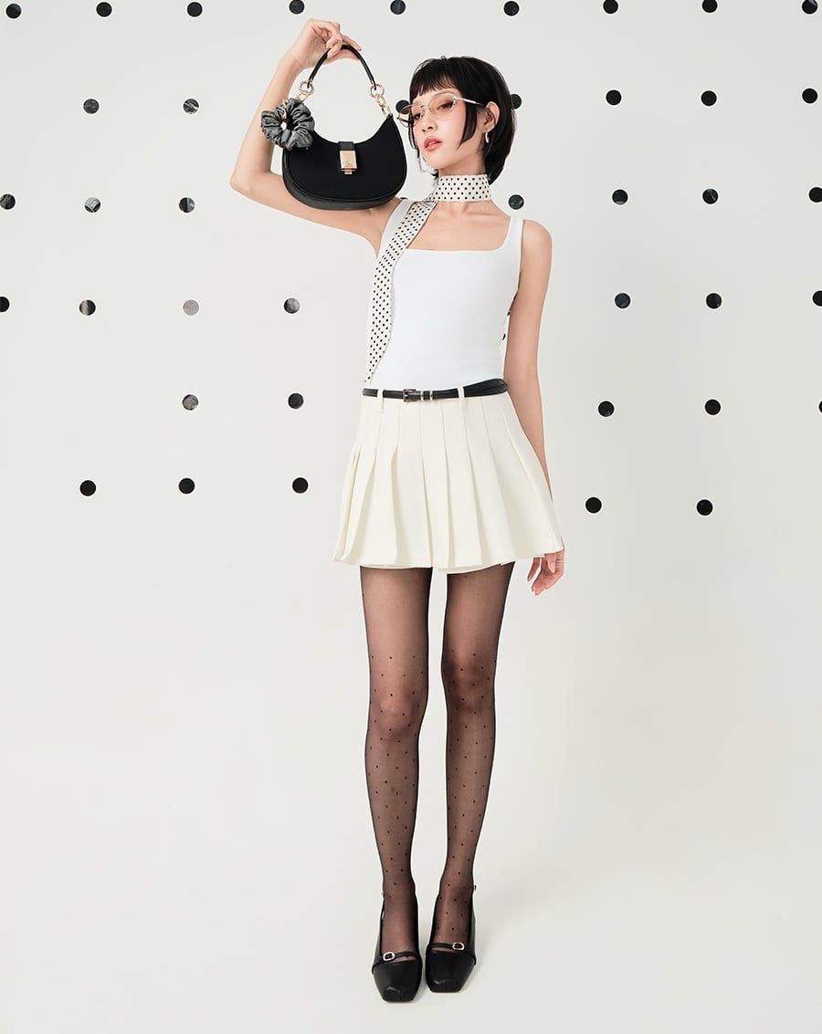  Quần giả váy xếp ly 