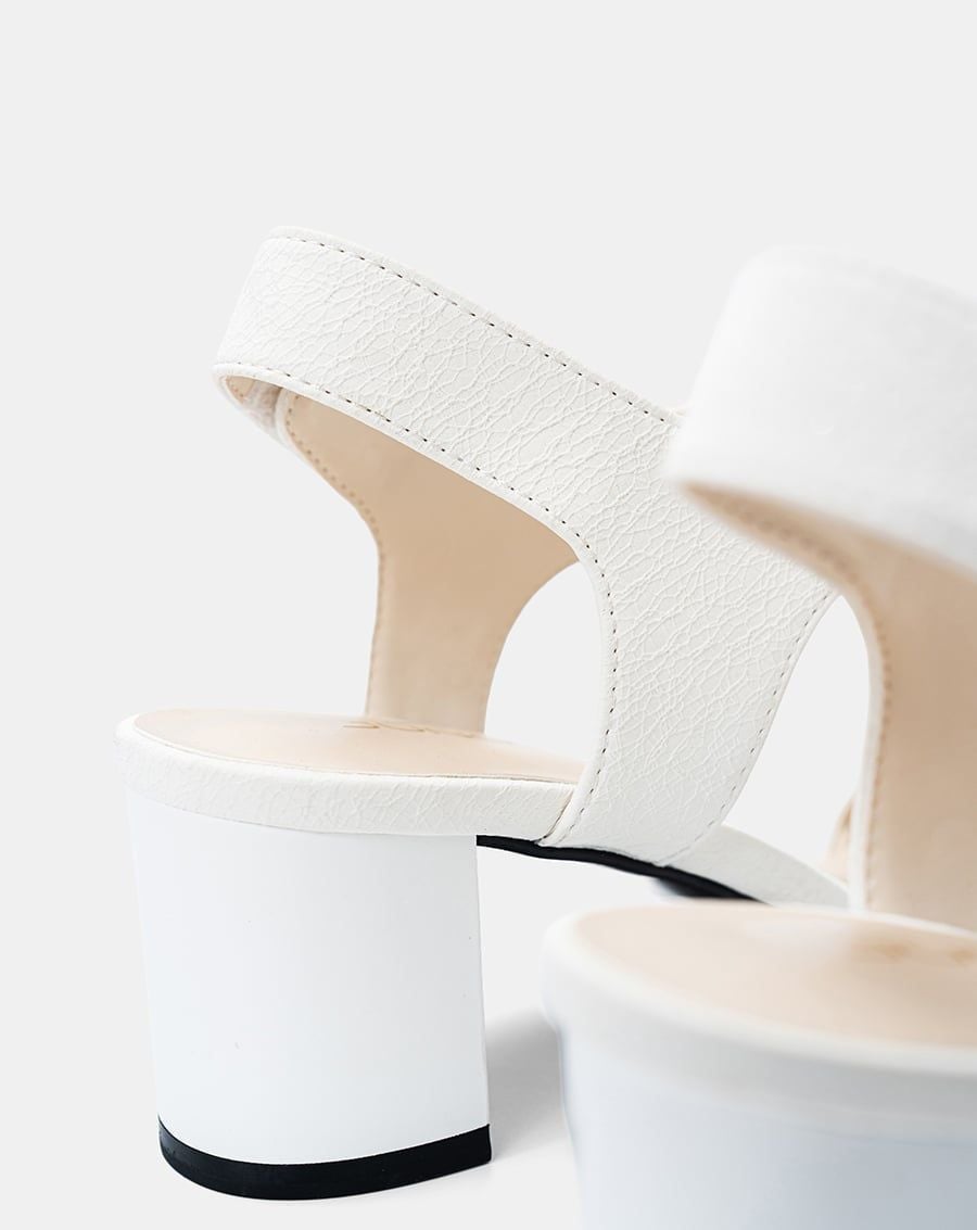  Giày Sandal Gót Trụ Quai Ngang Basic 