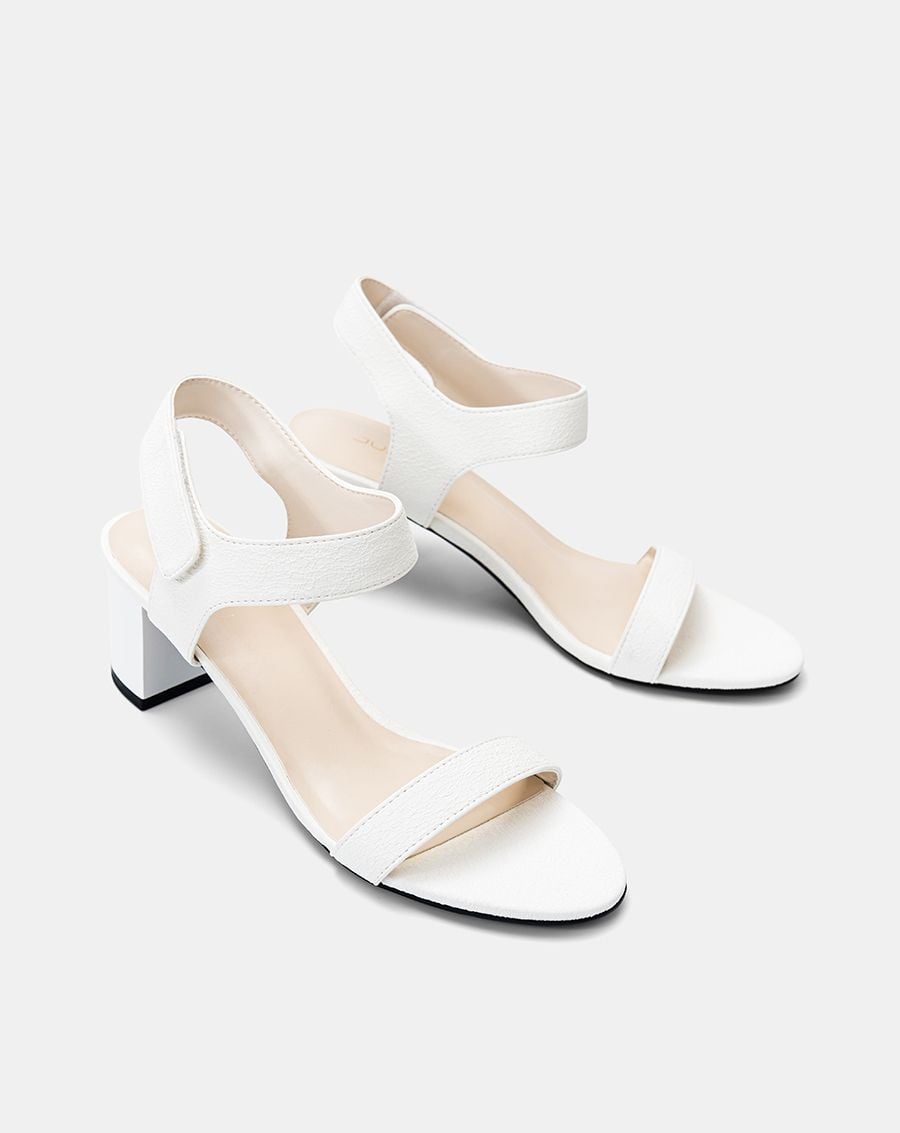  Giày Sandal Gót Trụ Quai Ngang Basic 