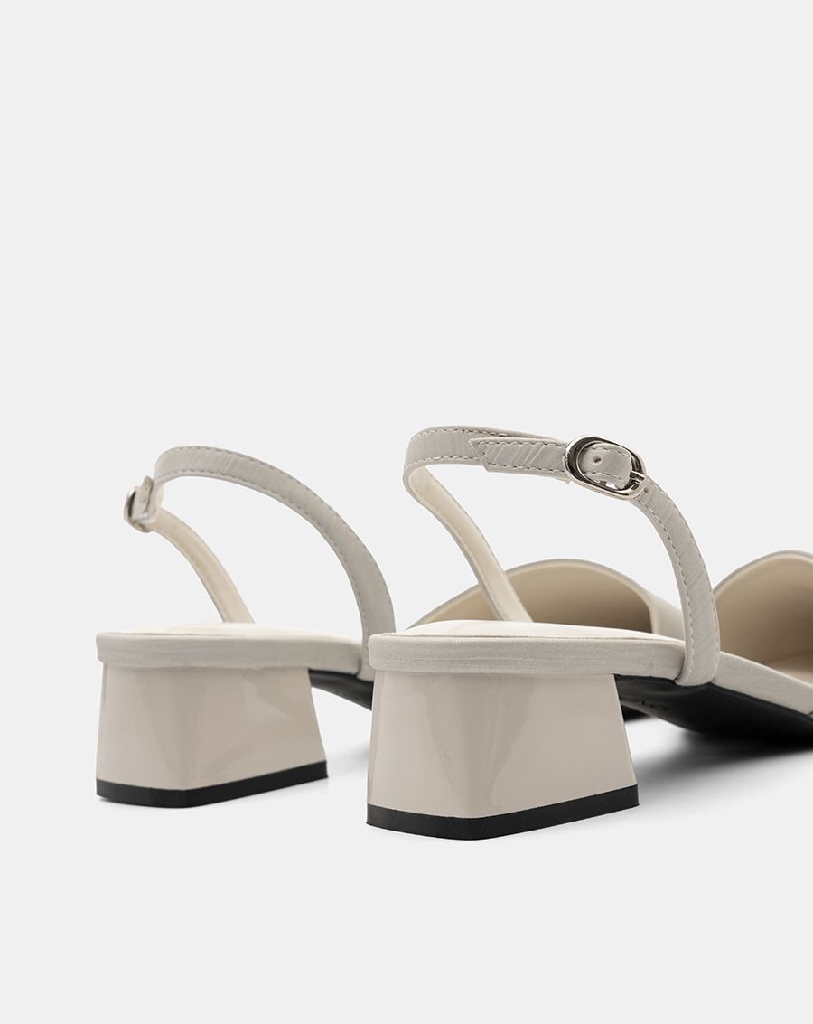  Giày Cao Gót Slingback Gót Vuông Cơ Bản 