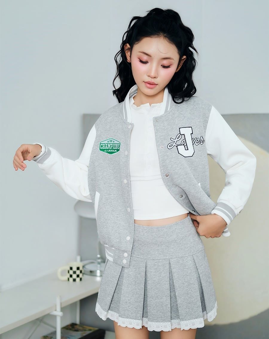  Chân váy xếp ly vải thun xốp 