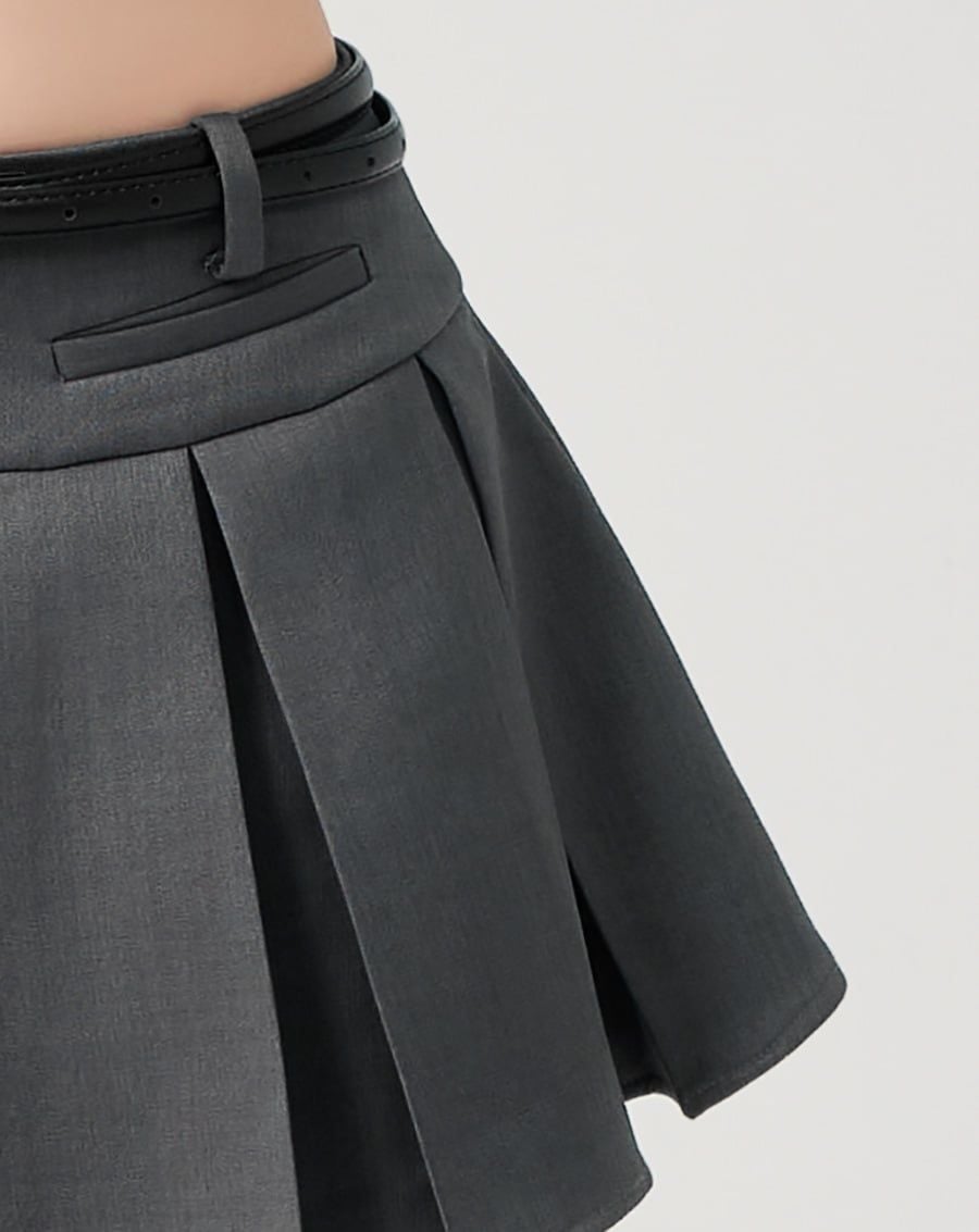  Quần giả váy xếp ly hộp có túi mổ 