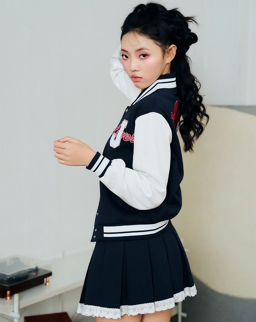  Chân váy xếp ly vải thun xốp 