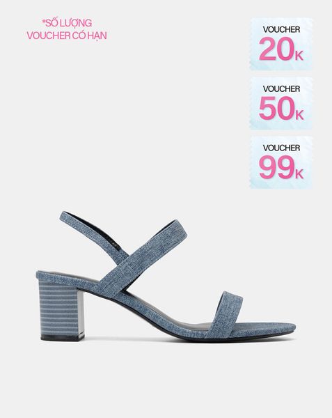  Giày Sandal Gót Vuông Basic 
