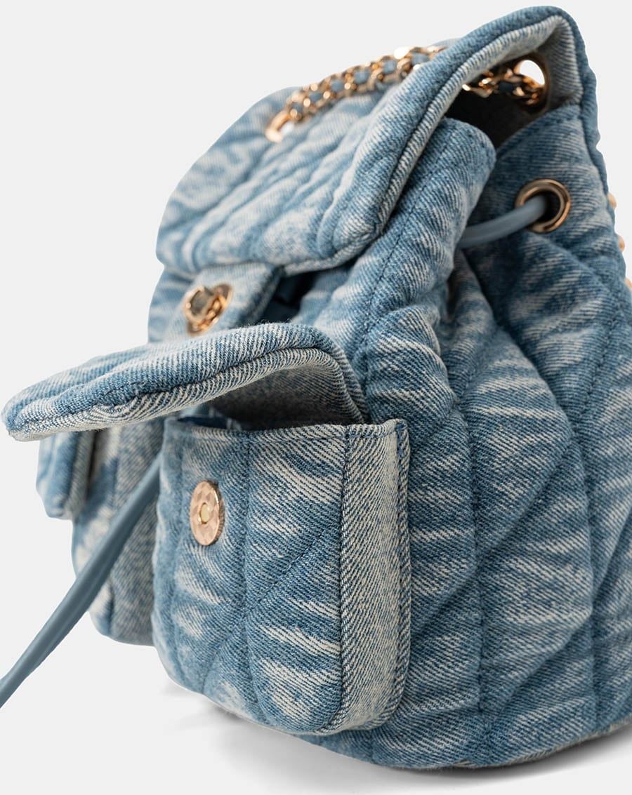  Balo Denim Nắp Gập Chần Bông 