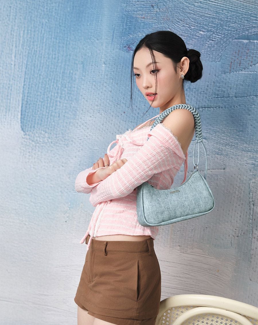  Túi Xách Nhỏ Hobo Bag Knotted Strap 