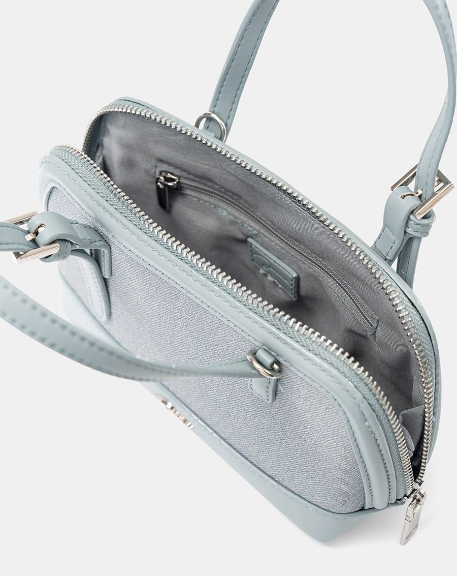  Túi Xách Nhỏ Form Bowling Phối Charm 