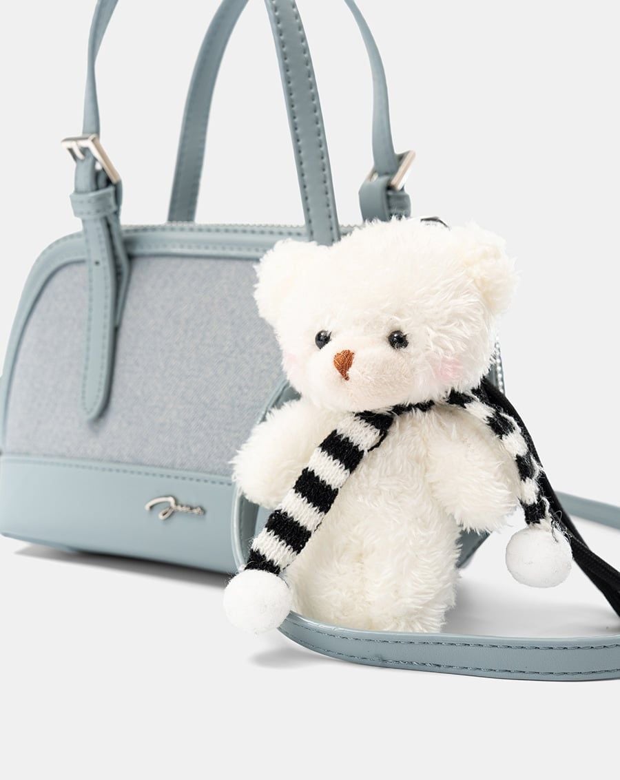  Túi Xách Nhỏ Form Bowling Phối Charm 