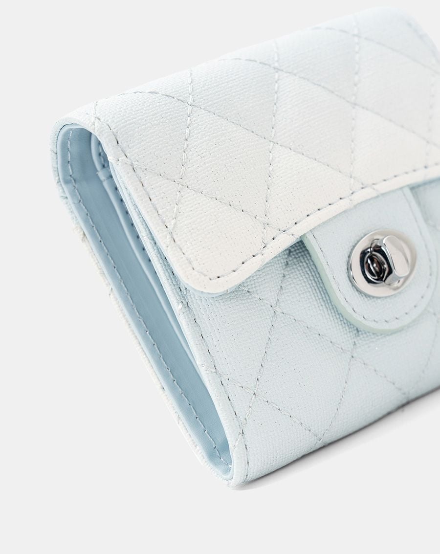  Ví Ngắn Cầm Tay Quilted Phối Khoá 