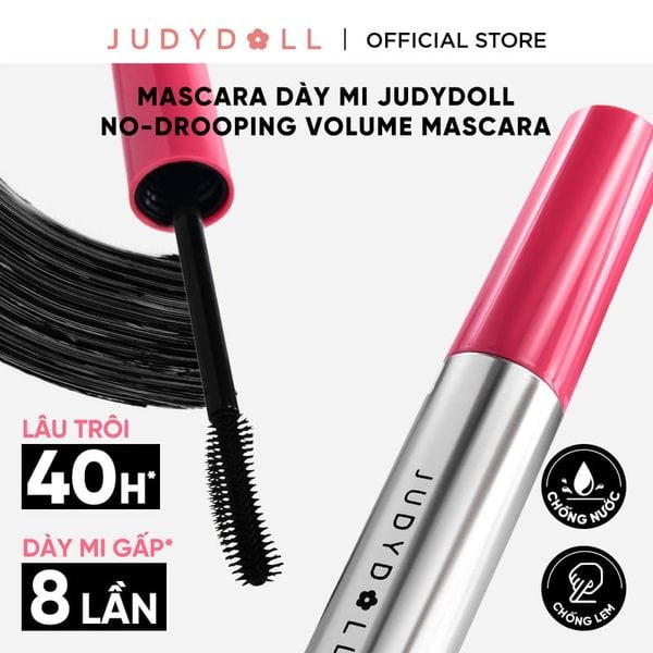  Mascara Judydoll Dày & Cong Mi No-Drooping Volume Mascara Black 7g 