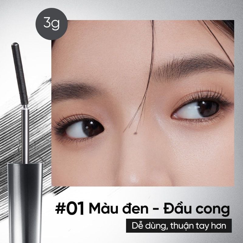 Mascara Judydoll Làm Cong, Dài & Tơi Mi, Chống Nước Curling Mascara 3g