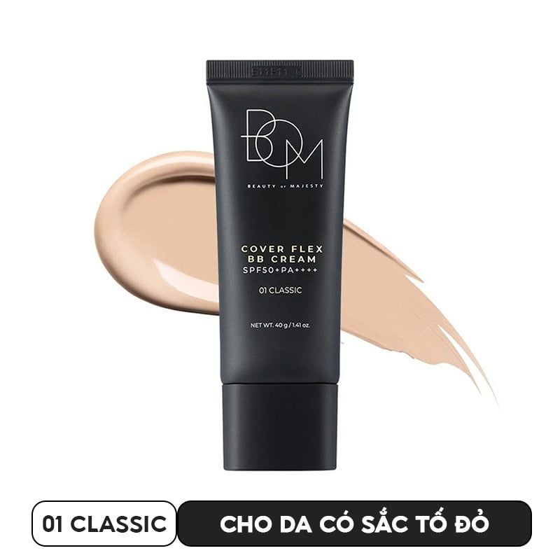 Kem Nền B.O.M Mỏng Nhẹ, Che Phủ Cao Cover Flex BB Cream SPF50+ 40g