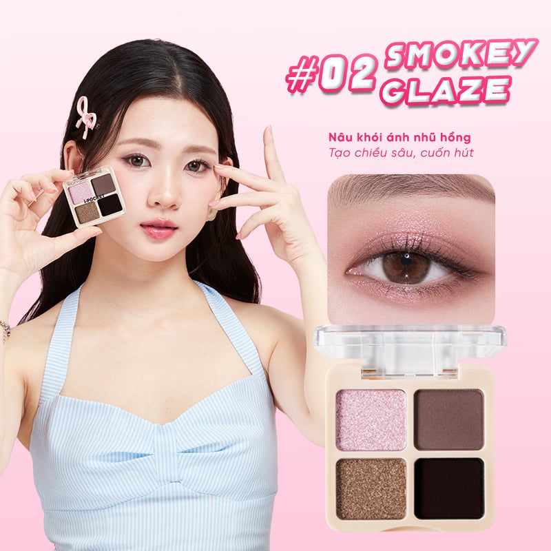Bảng Phấn Mắt 4 Ô Silkygirl i-Pocket Shadow Quad 4g