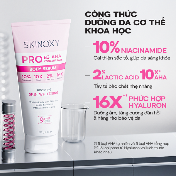  Tinh Chất Dưỡng Thể Skinoxy Hỗ Trợ Dưỡng Sáng, Làm Đều Màu Da Pro Concentrate Body Serum 275g 