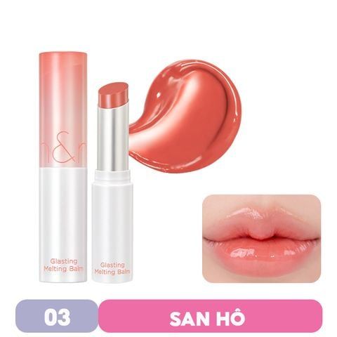  Son Dưỡng Dạng Thỏi Có Màu Thuần Chay Dưỡng Ẩm Mềm Môi Romand Glasting Melting Balm 