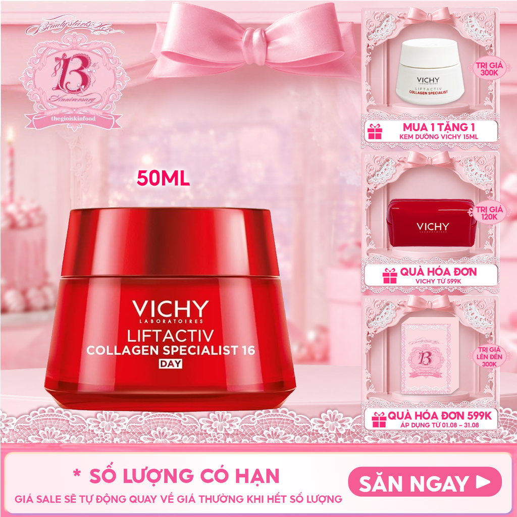Kem Dưỡng Vichy Collagen Cải Thiện Lão Hóa Da Liftactiv Collagen Specialist