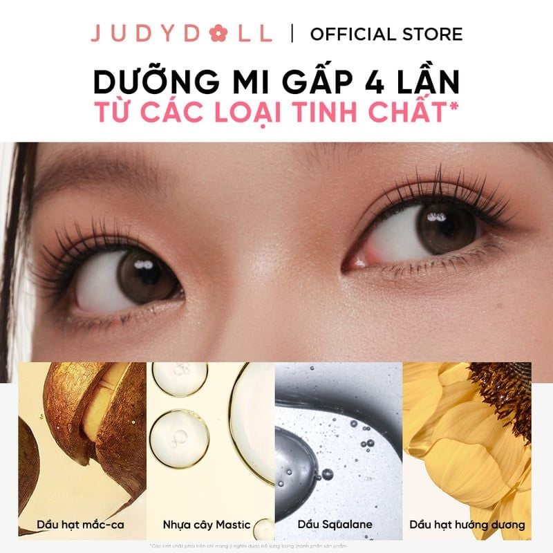 Mascara Judydoll Dày & Cong Mi No-Drooping Volume Mascara Black 7g