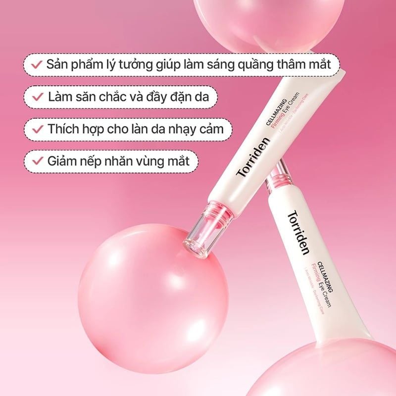 Kem Dưỡng Mắt Torriden Hỗ Trợ Giảm Thâm, Nhăn Vùng Mắt Cellmazing Firming Eye Cream 30ml