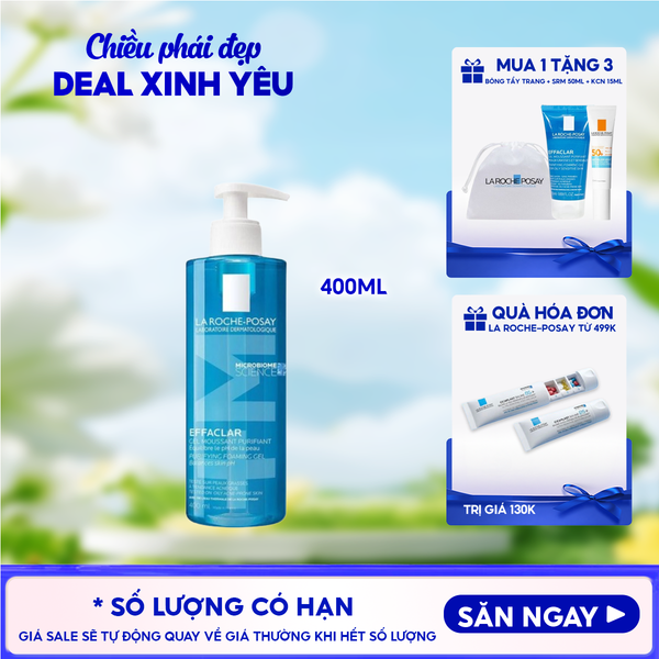  Sữa Rửa Mặt La Roche-Posay Dạng Gel Cho Da Dầu Mụn Effaclar Purifying Foaming Gel For Oily Sensitive Skin 