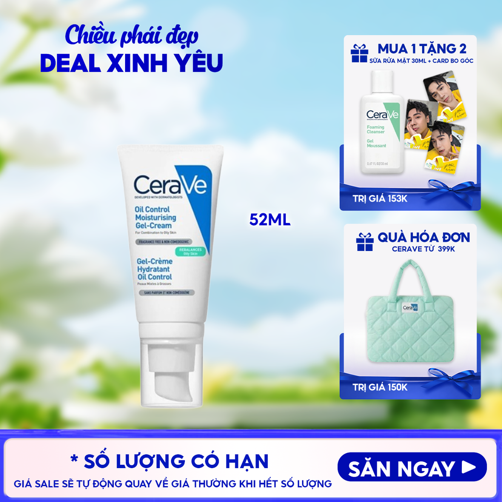 Gel Dưỡng Ẩm Kiềm Dầu Cerave Oil Control Moisturizing Gel-Cream 52ml