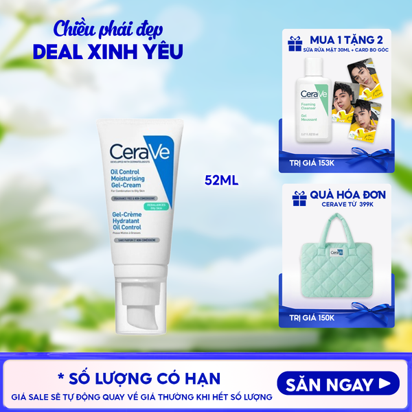  Gel Dưỡng Ẩm Kiềm Dầu Cerave Oil Control Moisturizing Gel-Cream 52ml 