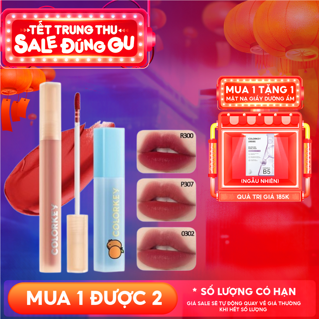Son Kem Lì Colorkey Siêu Mịn Môi Soft Matte Water Tint
