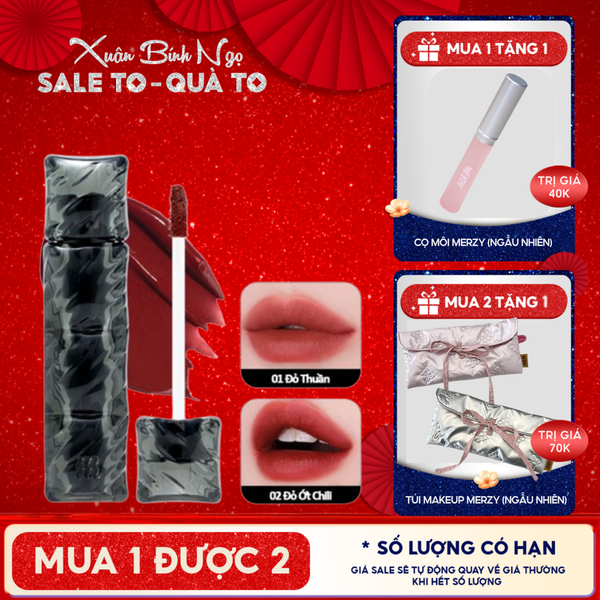  [NEW][V6 PUFFER][SON PHAO] Son Kem Lì Merzy Bền Màu, Lâu Trôi Puffer Velvet Tint 3.7g 