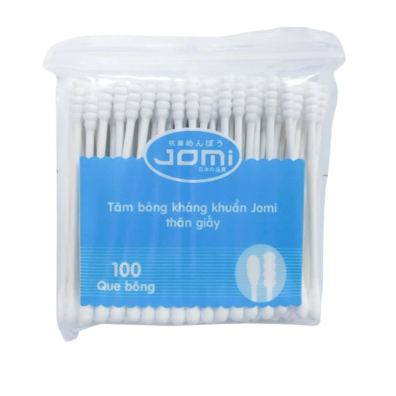 Tăm Bông Thân Giấy Jomi Kháng Khuẩn Dành Cho Người Lớn
