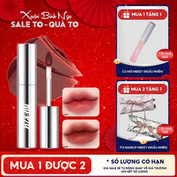 [Merzy Glam Vỏ Bạc] Son Kem Lì Mềm Mịn, Lâu Trôi Merzy The Glam Mellow Tint 4g 