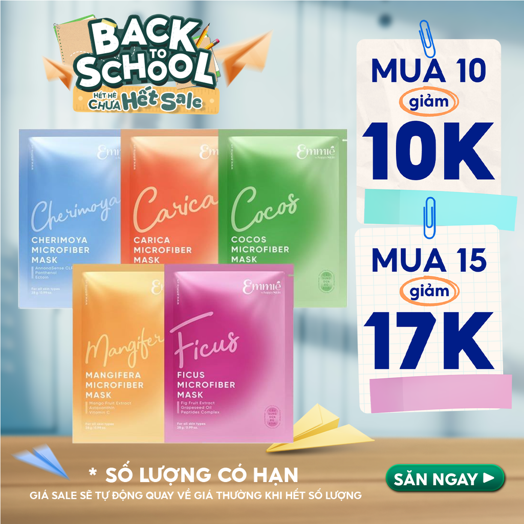 Mặt Nạ Vi Sợi Microfiber Emmié by HappySkin Microfiber Mask 28g