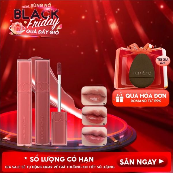  Son Tint Bóng Romand Siêu Lì Cho Đôi Môi Căng Mọng Dewyful Water Tint 5g 