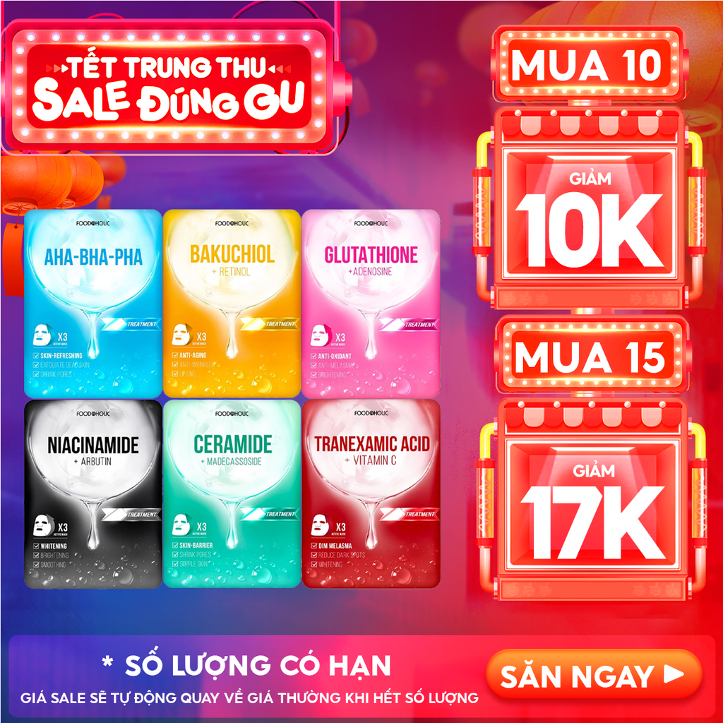 Mặt Nạ Foodaholic Dưỡng Ẩm, Hỗ Trợ Dưỡng Trắng, Cải Thiện Nếp Nhăn, Phục Hồi Da Sâu Ample Mask 23ml