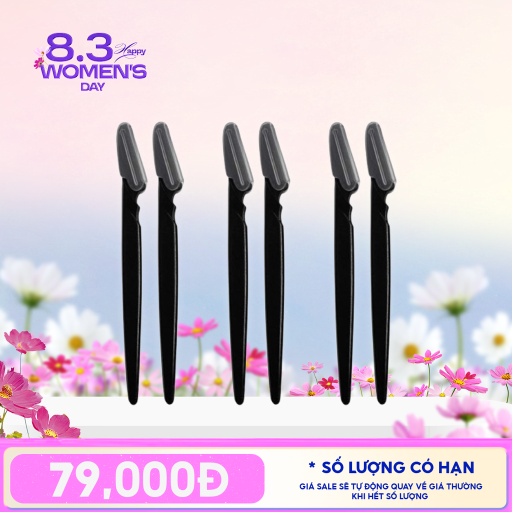 Combo 6 Dao Cạo Lông Mày TOOLA Bằng Nhựa Eyebrow Trimmer -  TLA008