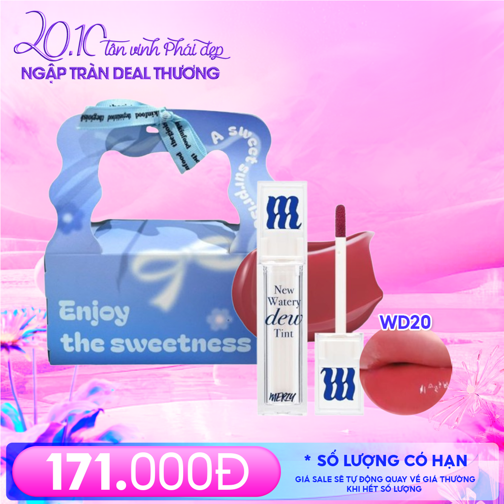 Combo Quà Tặng 20/10: Combo Túi Hộp Nhỏ Enjoy The Sweetness Và Son Môi Merzy
