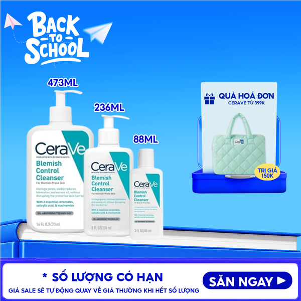  Sữa Rửa Mặt Cerave Hỗ Trợ Giảm Mụn Blemish Control Cleanser 