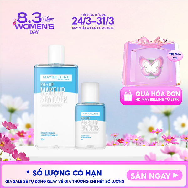  Nước Tẩy Trang Mắt & Môi Maybelline Eye & Lip Makeup Remover 