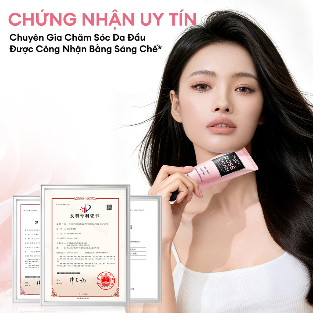 Dầu Gội Khô Colorkey Hỗ Trợ Phồng Tóc Hương Nước Hoa Rosé Rosé Crush Perfumed Fluffy Dry Shampoo Lotion 80ml