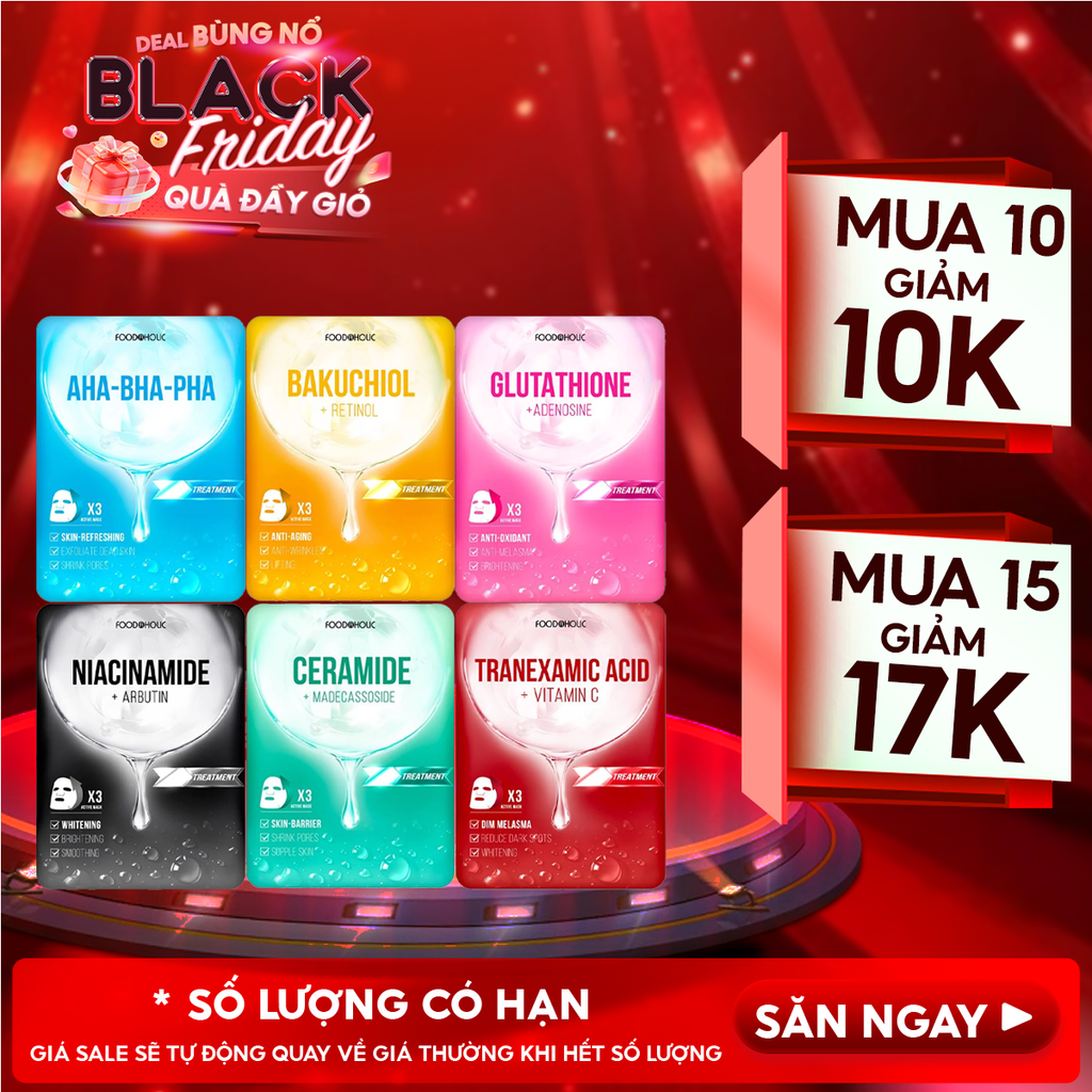 Mặt Nạ Foodaholic Dưỡng Ẩm, Hỗ Trợ Dưỡng Trắng, Cải Thiện Nếp Nhăn, Phục Hồi Da Sâu Ample Mask 23ml