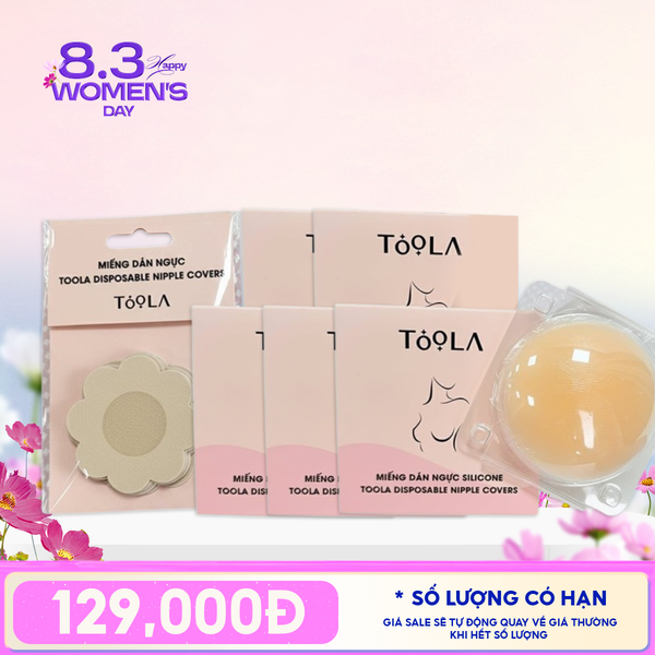  Combo Siêu Hời: [NHẬP KHẨU] Miếng Dán Ngực TOOLA Siêu Mỏng, Thoáng Khí, Bám Dính Tốt 
