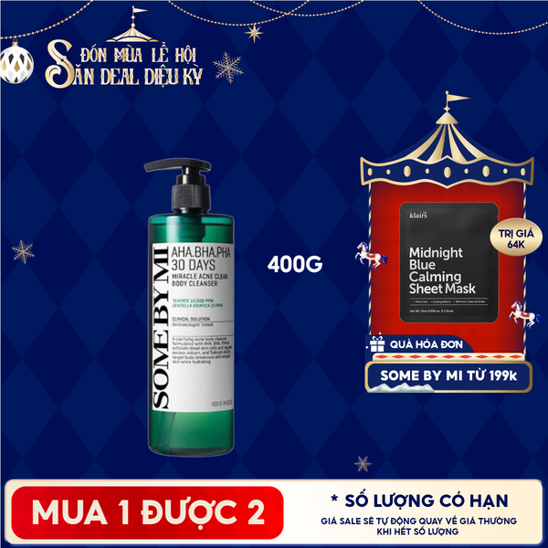  Sữa Tắm Some By Mi Làm Sạch Mụn Cơ Thể AHA-BHA-PHA 30 Days Miracle Acne Clear Body Cleanser 400g 