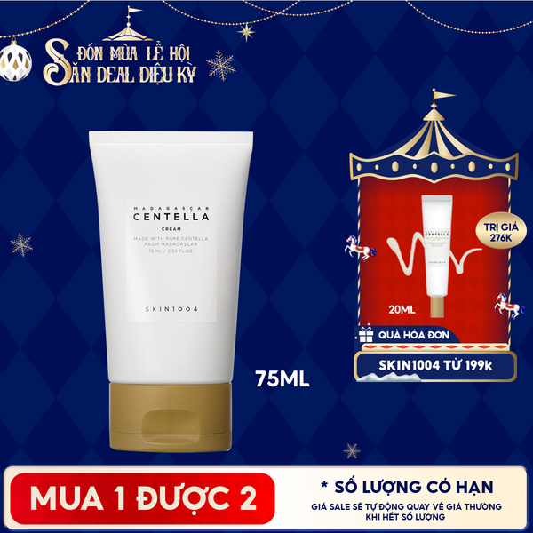  Kem Dưỡng Ẩm Skin1004 Cải Thiện Làn Da Chiết Xuất Rau Má Madagascar Centella Cream 75ml 
