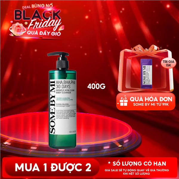  Sữa Tắm Some By Mi Làm Sạch Mụn Cơ Thể AHA-BHA-PHA 30 Days Miracle Acne Clear Body Cleanser 400g 