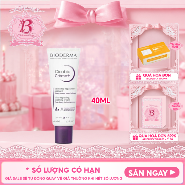  Kem Dưỡng Ẩm Bioderma Làm Dịu, Hỗ Trợ Phục Hồi Da Cicabio Creme+ 40ml 