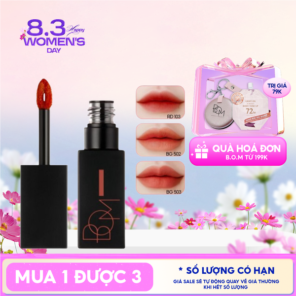  Son Kem Lì B.O.M Lên Màu Chuẩn, Lâu Trôi Matt Holic Tint 8.5g 